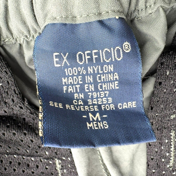 EX OFFICIO Men's Medium Green 100% Nylon Lightweight Hiking Trail Pants Gorpcore - Picture 3 of 7